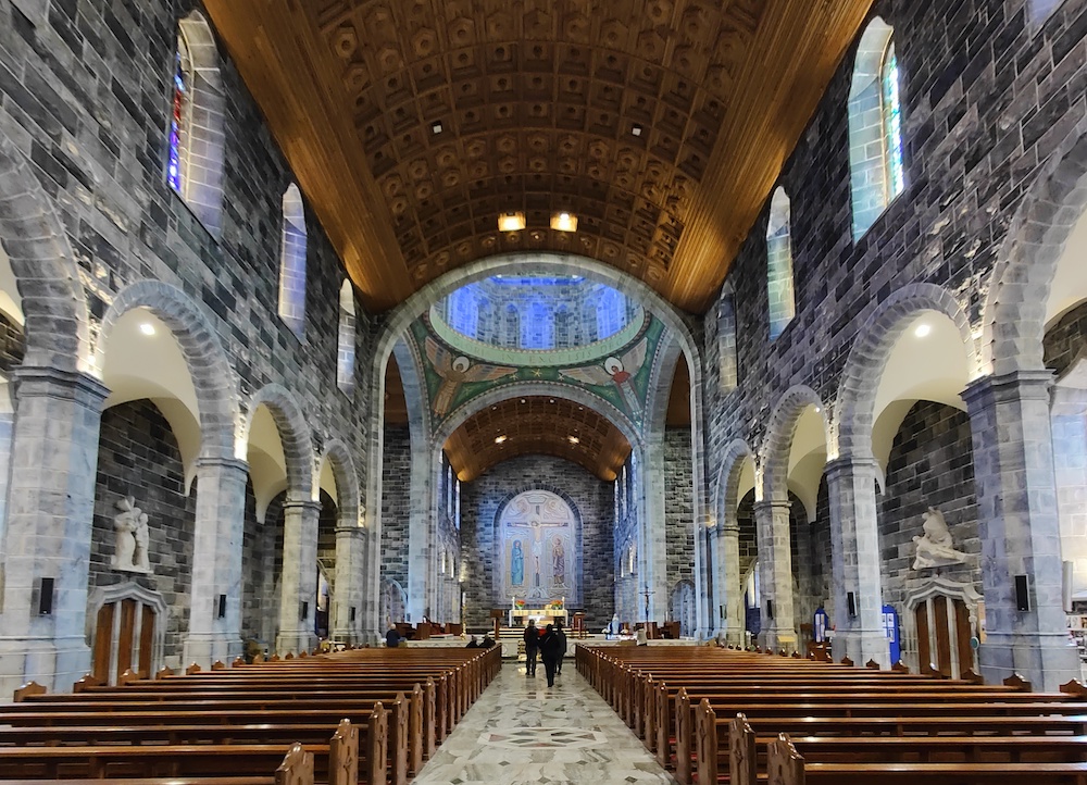 Inside Galway Catholic cathedral