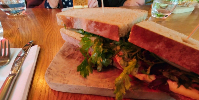 Durrus cheese and creamed leek sourdough toasty