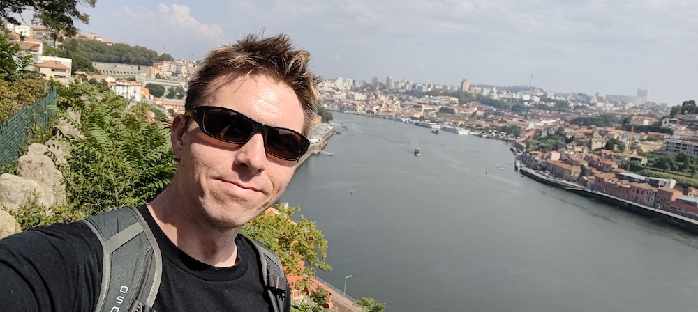 Selfie of Calum with Doro River in background