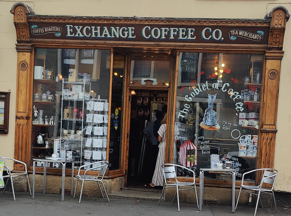 Exchange Coffee Co front of caf&eacute;