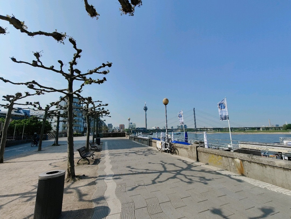 River Rhine price promenade in Düsseldorf