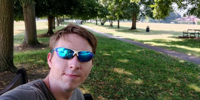 Calum in Redbourn under an avenue of trees