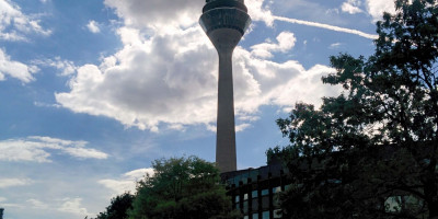 TV tower view from below in Düsseldorf