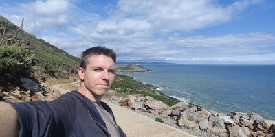 Calum on The Mumbles coastal footpath