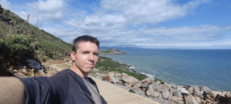 Calum on The Mumbles coastal footpath