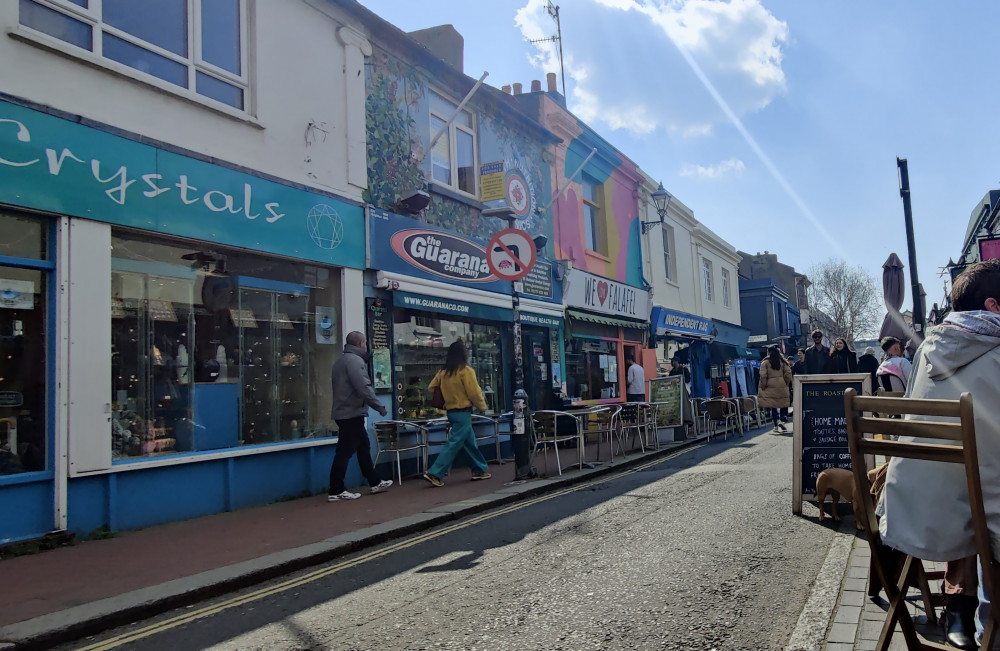 Shopping street in Brighton