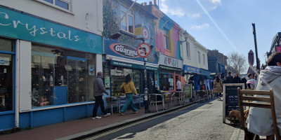 Shopping street in Brighton