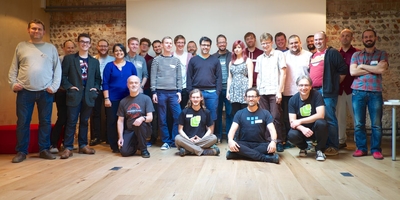 Group photo of attendees at 2014 IndieWebCamp