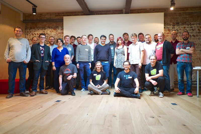 Group photo of attendees at 2014 IndieWebCamp