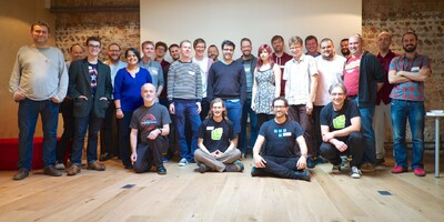 Group photo of attendees at 2014 IndieWebCamp
