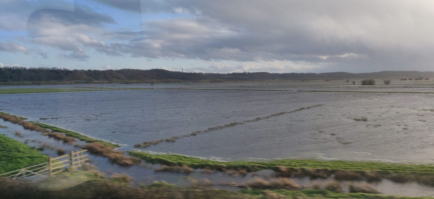 Flooded field in Somerset.