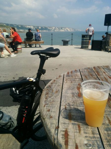 View of Folkestone Harbour. Cycled to Folkestone