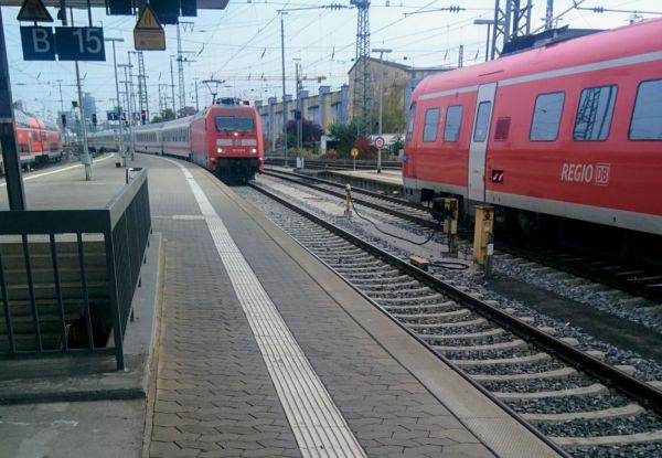 View of Nürnberg Hauptbahnhof. Bis bald Nürnberg