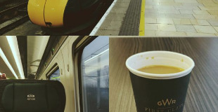 GWR train inside and out at London Paddington