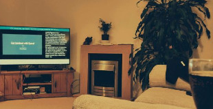 View inside lounge of television