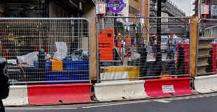 Farringdon station view from Smithfield Market entrance