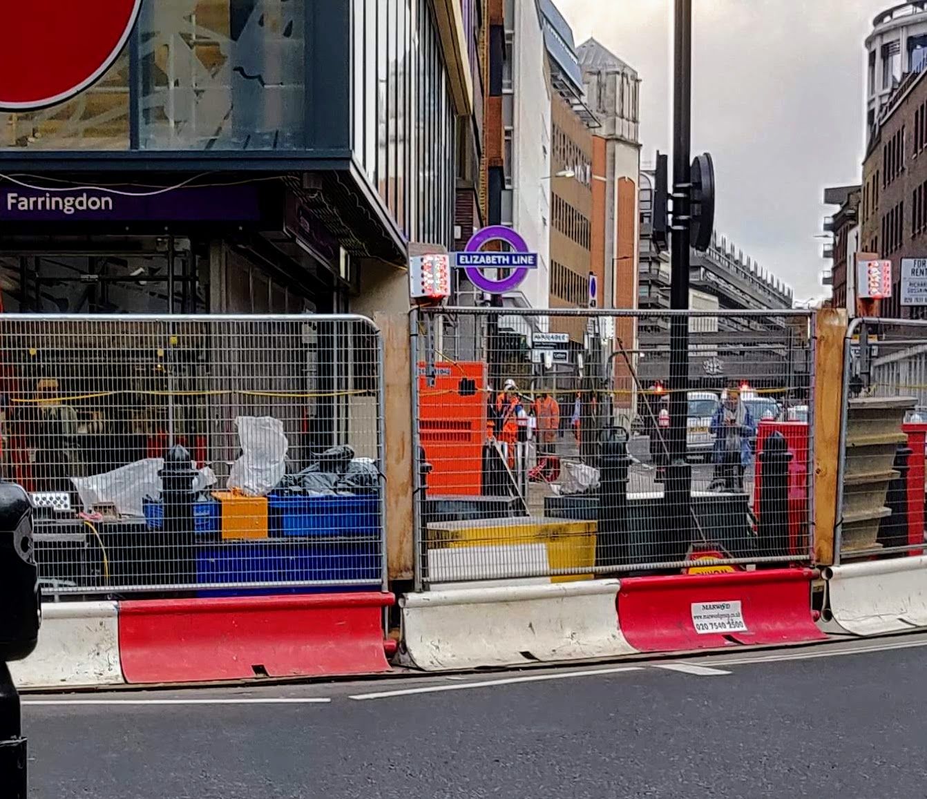 Farringdon station view from Smithfield Market entrance